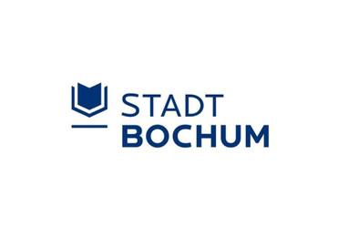 Logo der Stadt Bochum in Blau, bestehend aus einem offenen Buch und dem Schriftzug „STADT BOCHUM“.
